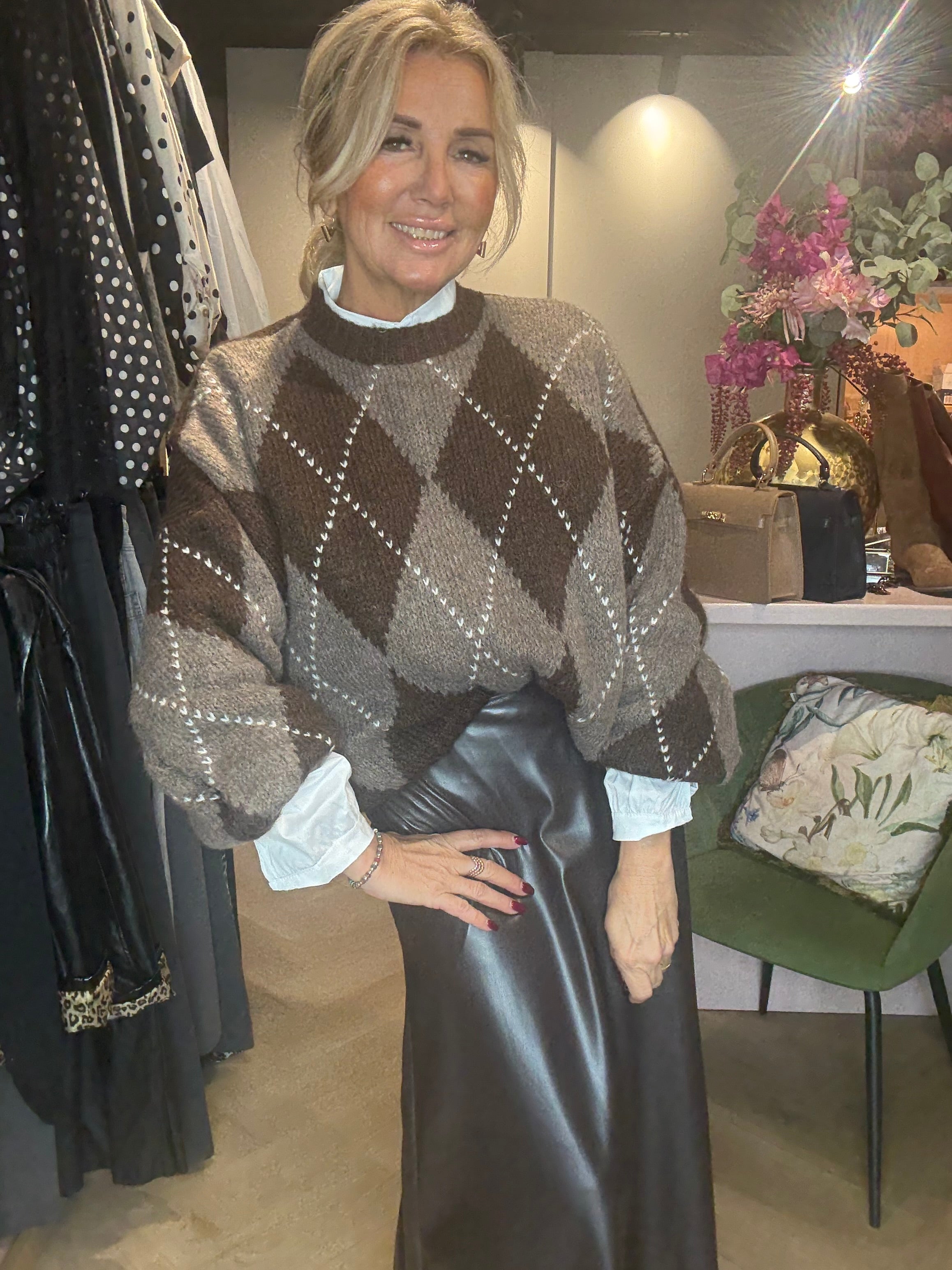 Trui wieber Bruin Taupe